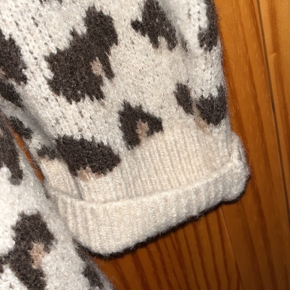 J. Crew Leopard Print Cardigan - Black and Cream - Picture 3 of 6